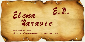 Elena Maravić vizit kartica